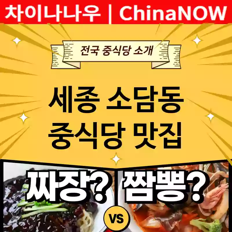 세종 소담동 중식당 💕초특급 짬뽕 + 초특급 짜장 추천 TOP 5(✅초럭셔리 맛집 ✅서민 맛집 ✅예약하기)