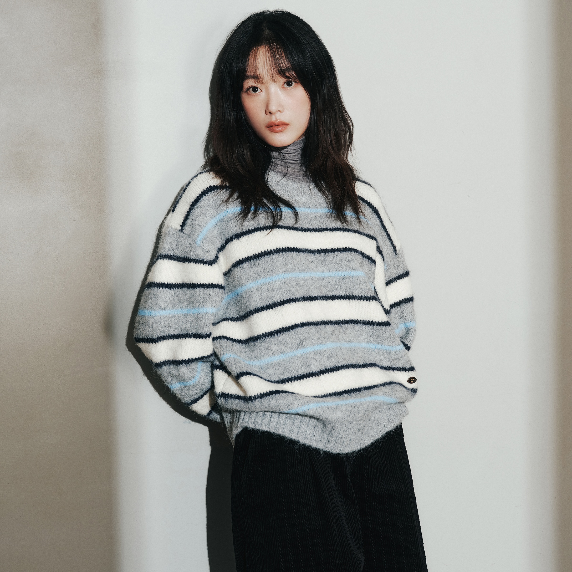 [네이버 단독][N도착보장][쥬시쥬디] 울블렌드스트라이프니트풀오버 JZKT724A 솔직 후기, 이 가격에 이 퀄리티?