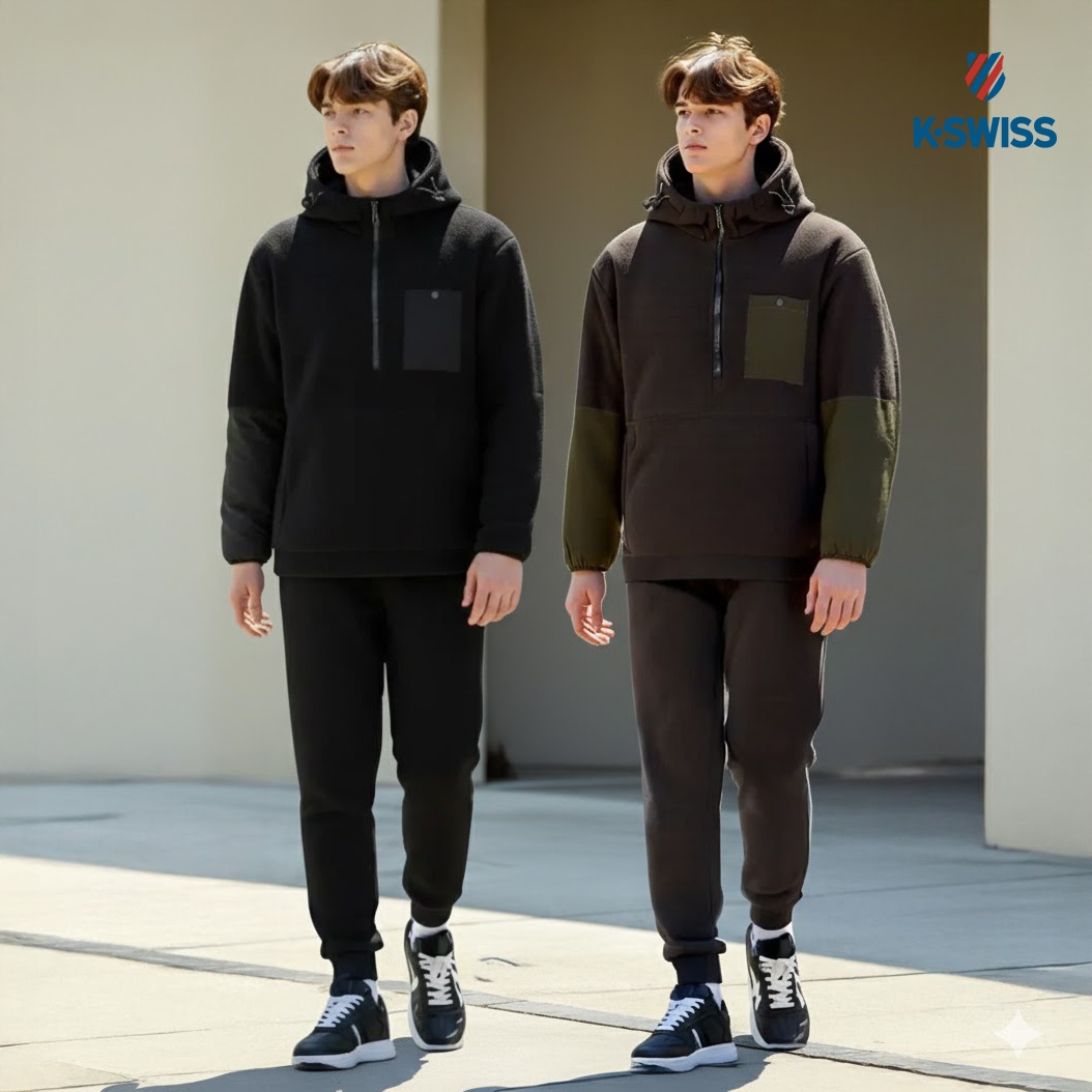 “케이스위스 K-SWISS 남여 기모 후리스 아노락+조거팬츠 세트” 후기, 이 가격에 이 퀄리티 믿기 어려워요